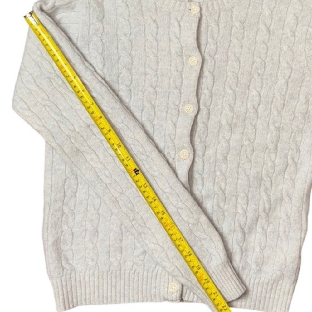 Brandy Melville Wool Blend Cable Knit Cardigan Sweater Gray Made‎ in Italy OS - Picture 7 of 12